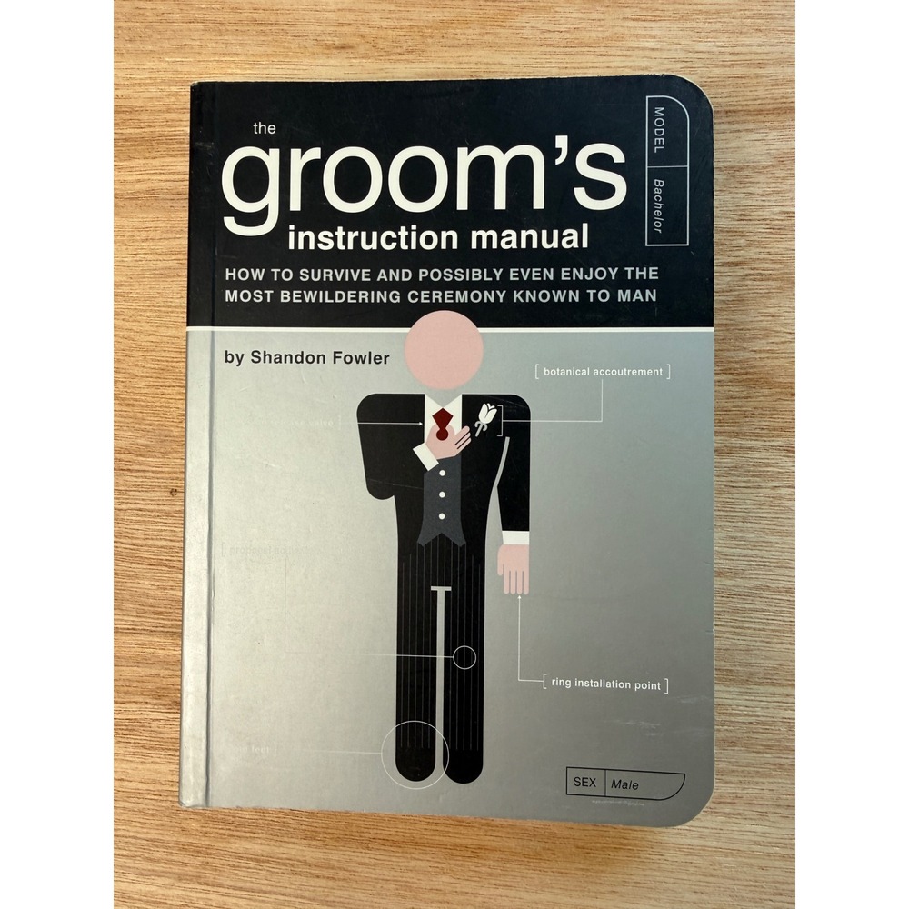 QUIRK BOOKS The Groom's Instruction Manual Men Grey Wedding Guide Paperback